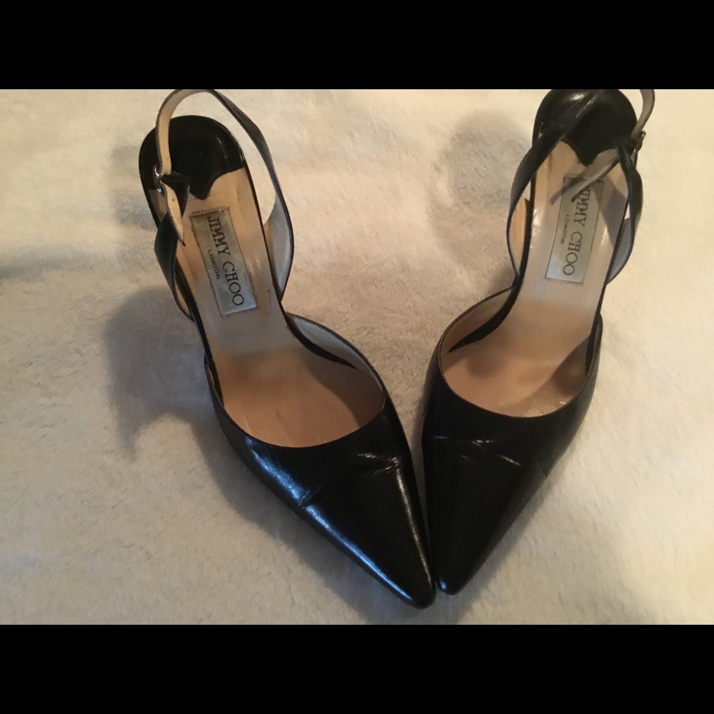 Jimmy Choo classic black shoes.
